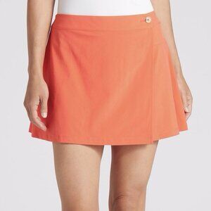 Puma Women's Resort Wrap Golf Skirt Skort Size L Active Red Modern Fit NWT $75